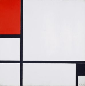 Composición No. I, con rojo y negro, 1929 de Piet Mondrian